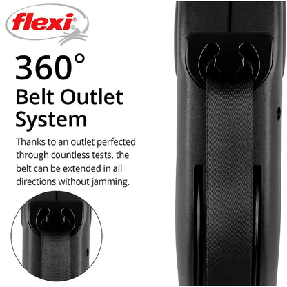 Flexi Giant Dog Retractable Lead/ Tape/ Large/ 8m/ Black