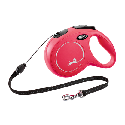 Flexi New Classic Dog Retractable Lead/ Cord/ Medium/ 8m/ Red