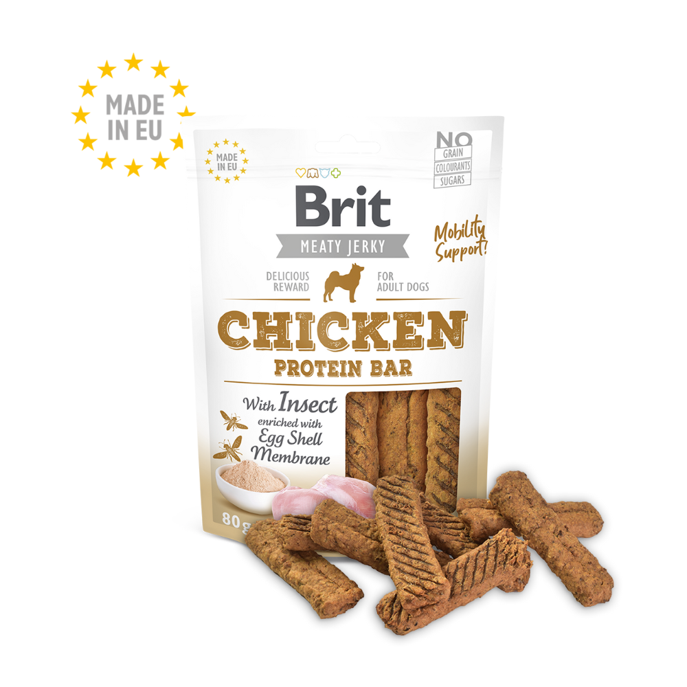 Brit Dog Meaty Jerky Snack Chicken with Insect Protein Bar