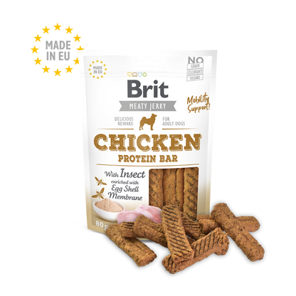 Brit Dog Meaty Jerky Snack Chicken with Insect Protein Bar