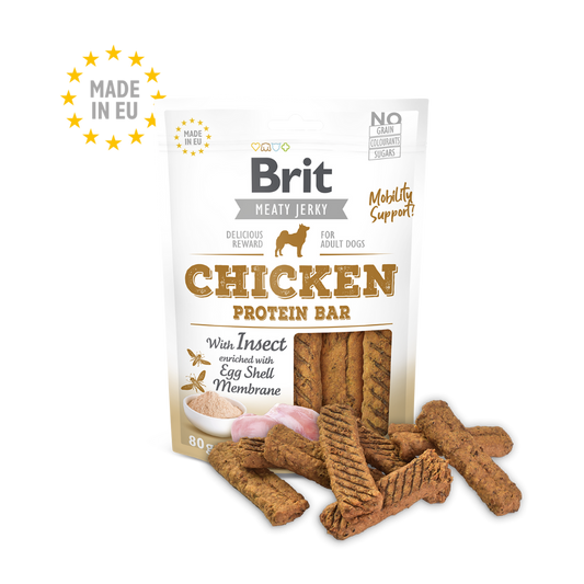 Brit Dog Meaty Jerky Snack Chicken with Insect Protein Bar