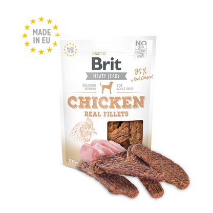 Brit Dog Meaty Jerky Snack Chicken Real Fillets