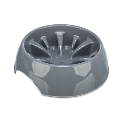 Trixie Slow Feeding Plastic Bowl/ Grey