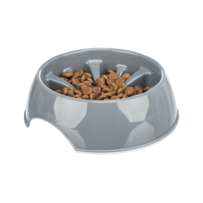 Trixie Slow Feeding Plastic Bowl/ Grey