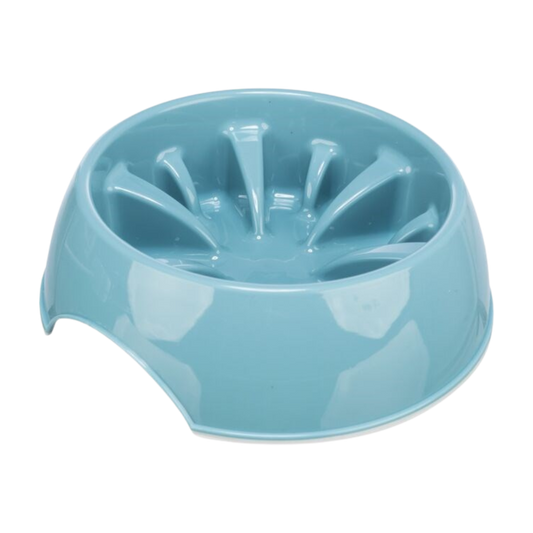 Trixie Slow Feeding Plastic Bowl/ Blue