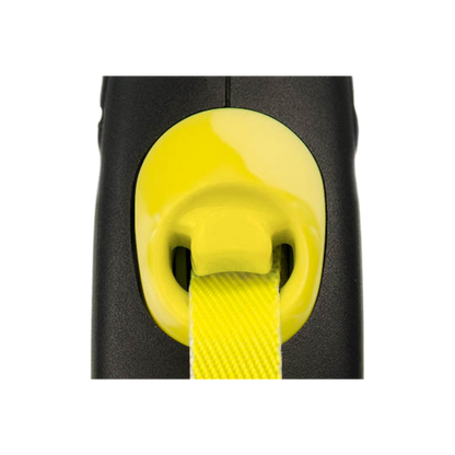 Flexi New Neon Dog Retractable Lead/ Tape/ Small/ 5m/ Yellow