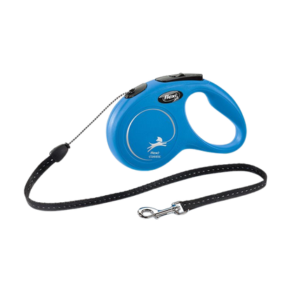 Flexi New Classic Dog Retractable Lead/ Cord/ Small/ 5m/ Blue