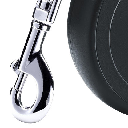 Flexi New Classic Dog Retractable Lead/ Cord/ Medium/ 5m/ Black