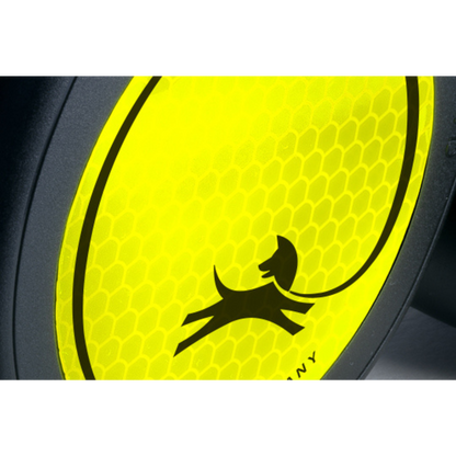 Flexi New Neon Dog Retractable Lead/ Tape/ Small/ 5m/ Yellow