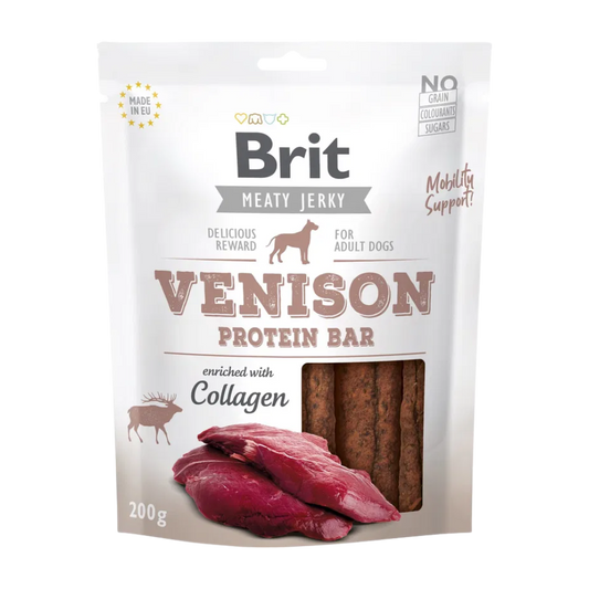 Brit Dog Meaty Jerky Snack Venison & Chicken Protein Bar